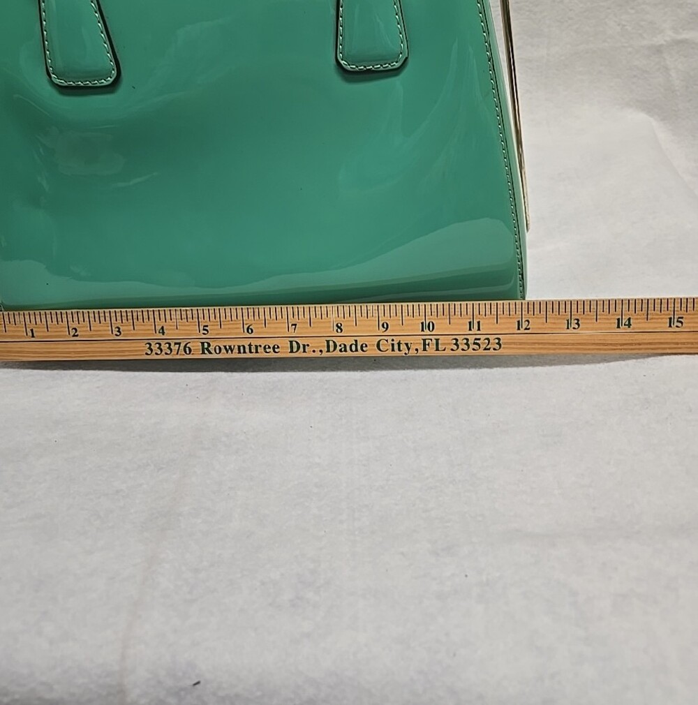 Mint Green Top-Handle Satchel With Wallet 10x12x6 W/ Wallet - Picture 8 of 11